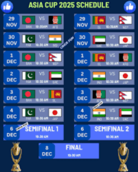 Asia Cup  2025 Schedule