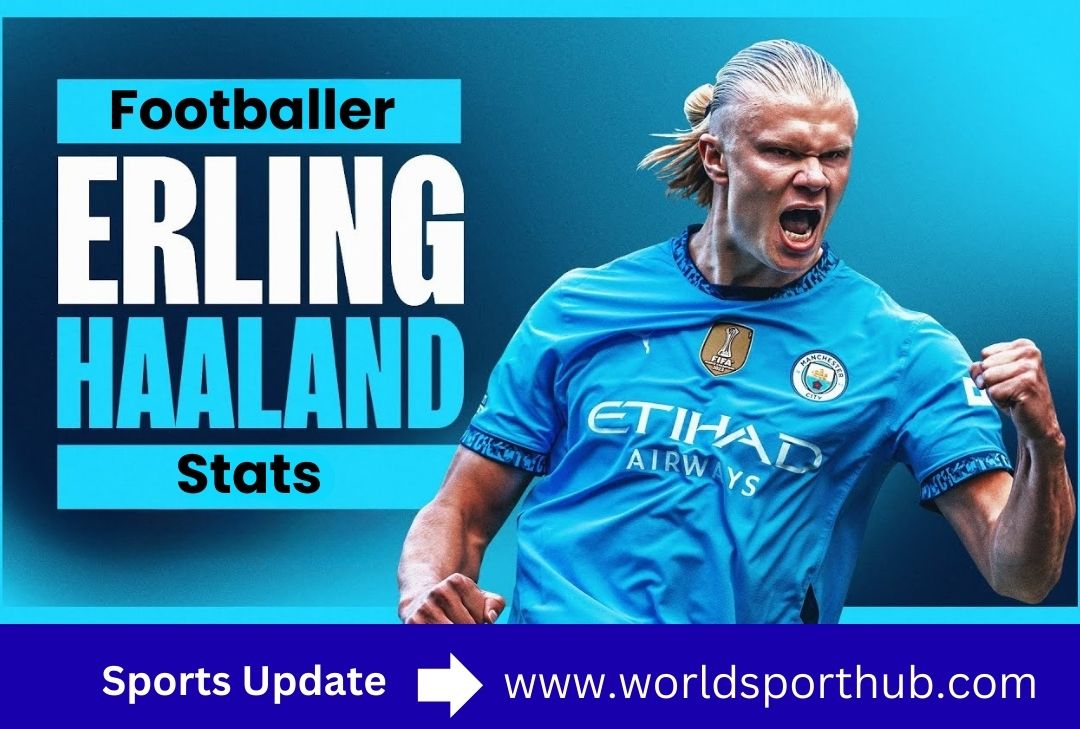 Erling Haaland scoring for Manchester City.