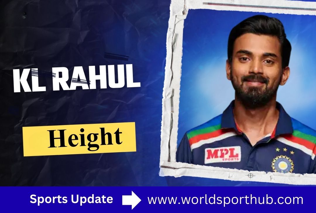 KL Rahul height is approximately 5 feet 11 inches (180 cm).